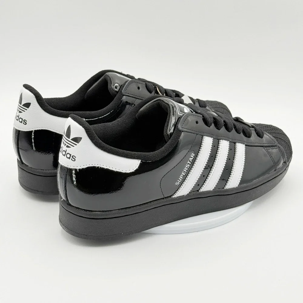 Adidas Superstar II 'Black Patent Leather' / Size 13 Mens / JR7313